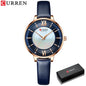 Curren Elegance Blue™ — Reloj de Mujer con Correa de Cuero