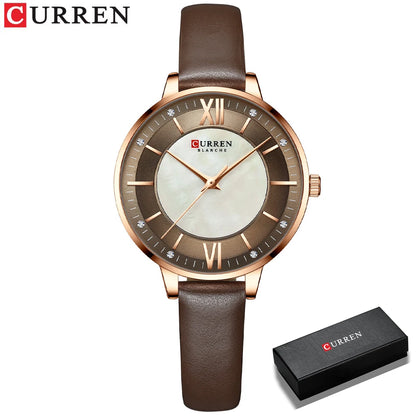 Curren Elegance Blue™ — Reloj de Mujer con Correa de Cuero