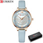 Curren Elegance Blue™ — Reloj de Mujer con Correa de Cuero