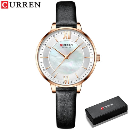 Curren Elegance Blue™ — Reloj de Mujer con Correa de Cuero
