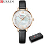 Curren Elegance Blue™ — Reloj de Mujer con Correa de Cuero