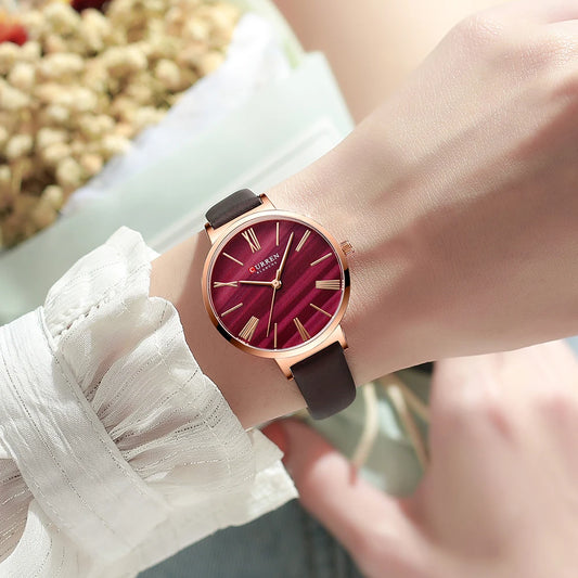 Curren Elegant Classic™ — Reloj de Mujer con Correa de Cuero