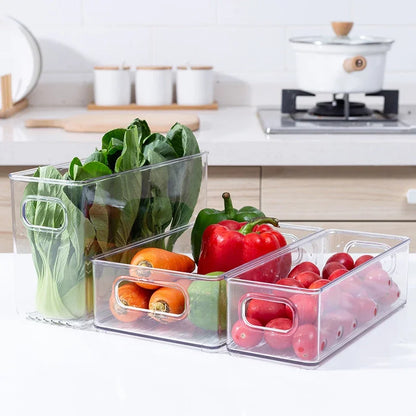 Organibox PET – Set de Cajas Organizadoras Transparente para Refrigerador y Alacena