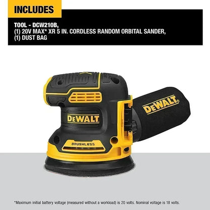 Lijadora Orbital Inalámbrica DEWALT DCW210B 20V MAX