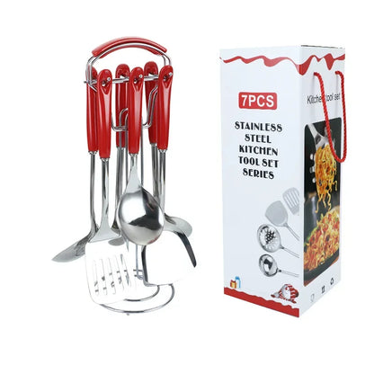 Juego de 7 Utensilios de Cocina de Acero Inoxidable – Resistencia y Elegancia para Tu Cocinahen Tools