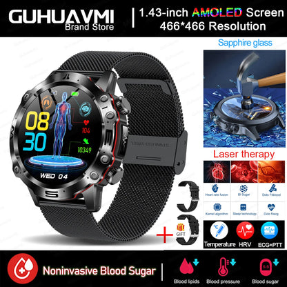 Smartwatch 2025 Premium – Salud avanzada con ECG + PPG + AMOLED