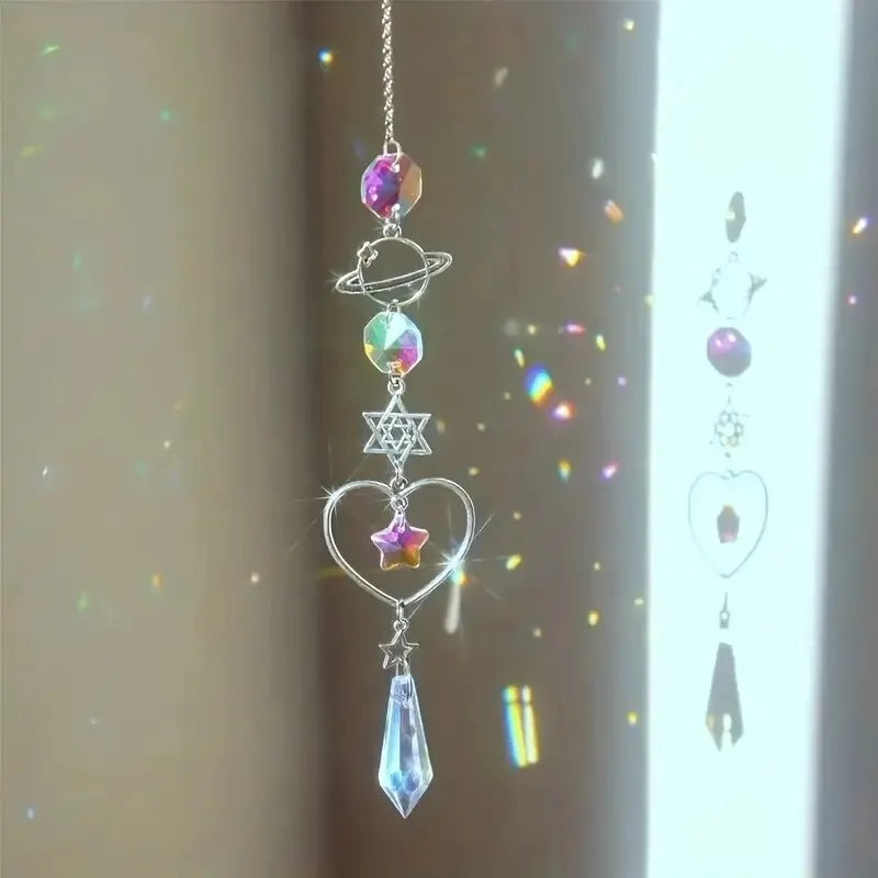 Colgante de Carillón de Viento Galaxia y Amor – Agrega Elegancia y Romance a Tu Espacio