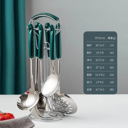 Juego de 7 Utensilios de Cocina de Acero Inoxidable – Resistencia y Elegancia para Tu Cocinahen Tools