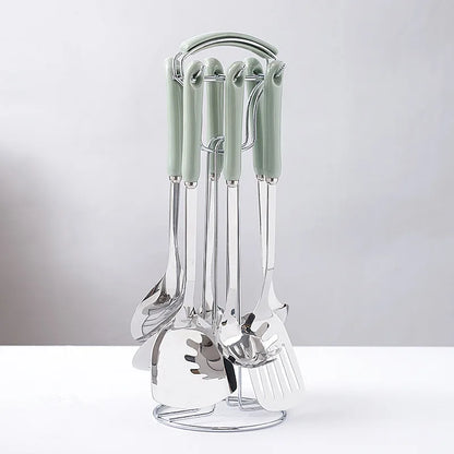 Juego de 7 Utensilios de Cocina de Acero Inoxidable – Resistencia y Elegancia para Tu Cocinahen Tools