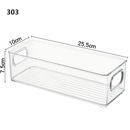 Organibox PET – Set de Cajas Organizadoras Transparente para Refrigerador y Alacena