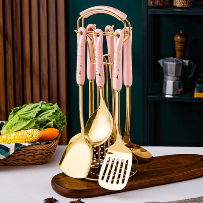 Juego de 7 Utensilios de Cocina de Acero Inoxidable – Resistencia y Elegancia para Tu Cocinahen Tools