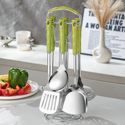 Juego de 7 Utensilios de Cocina de Acero Inoxidable – Resistencia y Elegancia para Tu Cocinahen Tools
