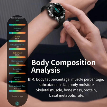Smartwatch 2025 Premium – Salud avanzada con ECG + PPG + AMOLED