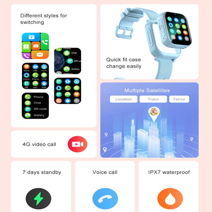 KidyWatch 4G – Smartwatch Infantil con GPS, Llamadas y Rastreador de Pasos