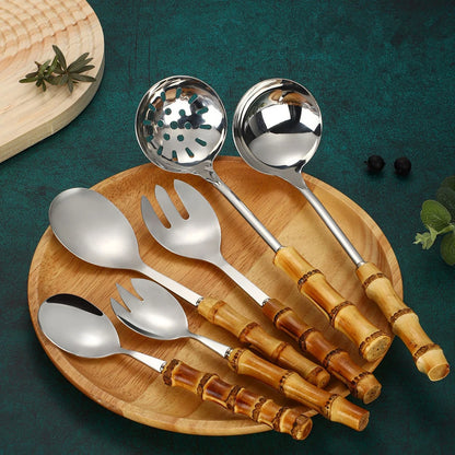 Juego de Utensilios de Cocina de Bambú KUBAC – Ecológicos y Funcionales para Tu Cocina