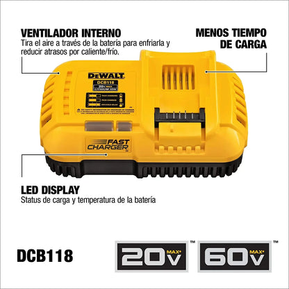 DEWALT FastCharge Pro – Cargador Rápido 220V para Baterías de Iones de Litio