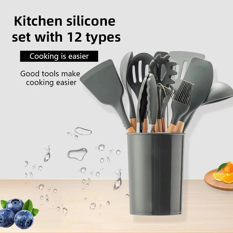 Juego de Utensilios de Cocina de Silicona – Prácticos y Duraderos para Tu Cocina