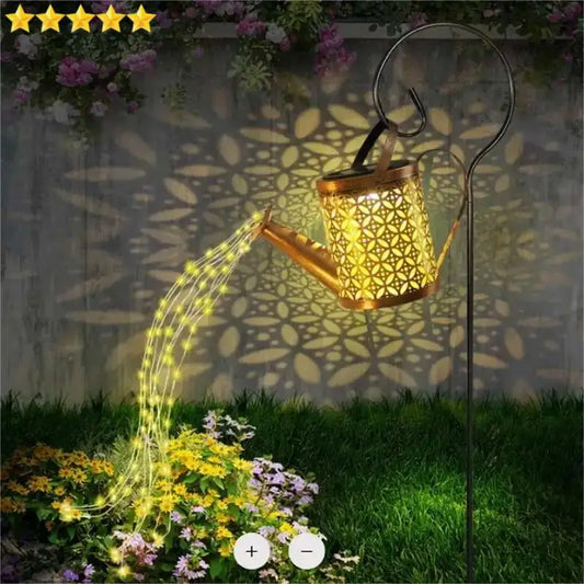 Regadera Solar con Luces – Carillón de Viento Solar para Jardín, Patio y Exteriores