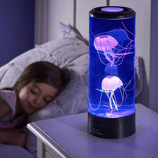 Lámpara de Noche LED Acuática con Medusas Artificiales - Ambiente Relajante y Colorido