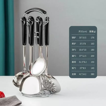 Juego de 7 Utensilios de Cocina de Acero Inoxidable – Resistencia y Elegancia para Tu Cocinahen Tools
