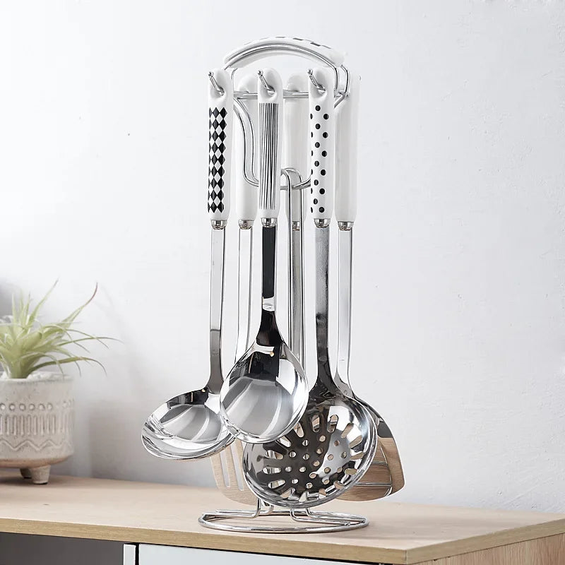 Juego de 7 Utensilios de Cocina de Acero Inoxidable – Resistencia y Elegancia para Tu Cocinahen Tools