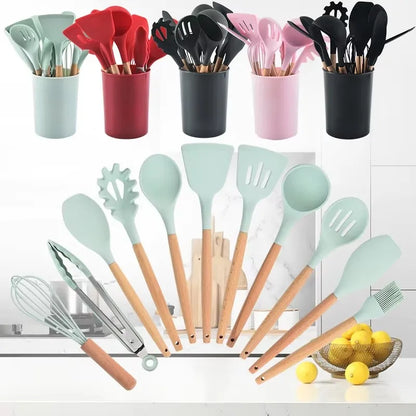Juego de Utensilios de Cocina de Silicona – Prácticos y Duraderos para Tu Cocina