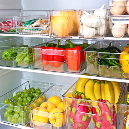 Organibox PET – Set de Cajas Organizadoras Transparente para Refrigerador y Alacena