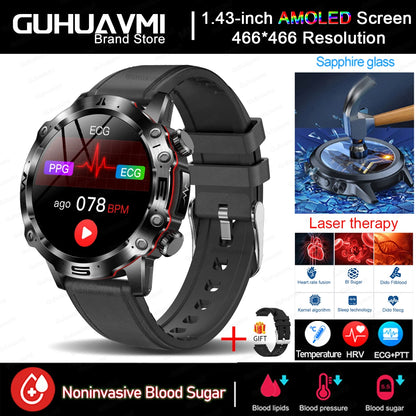 Smartwatch 2025 Premium – Salud avanzada con ECG + PPG + AMOLED