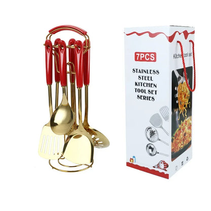 Juego de 7 Utensilios de Cocina de Acero Inoxidable – Resistencia y Elegancia para Tu Cocinahen Tools