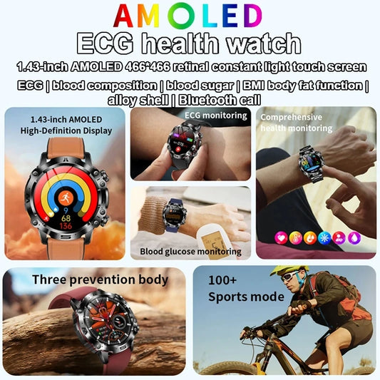 Smartwatch 2025 Premium – Salud avanzada con ECG + PPG + AMOLED