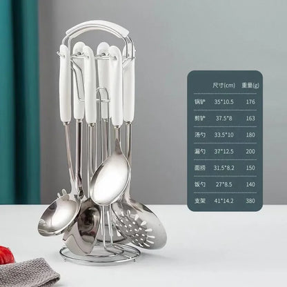 Juego de 7 Utensilios de Cocina de Acero Inoxidable – Resistencia y Elegancia para Tu Cocinahen Tools
