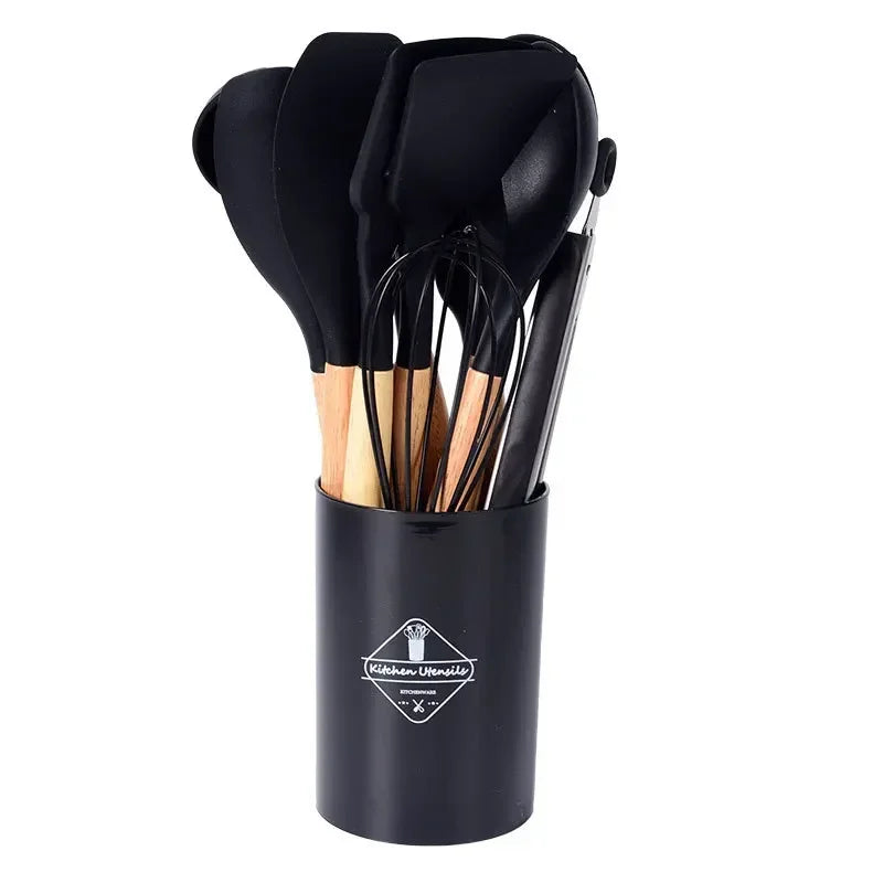 Juego de 12 Utensilios de Cocina de Silicona – Resistencia y Estilo en Tu Cocina