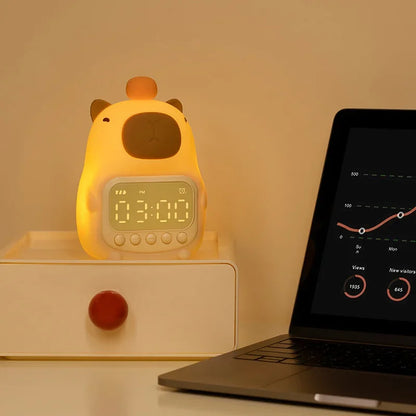 Reloj Despertador con Luz Nocturna de Carpincho (Capybara)