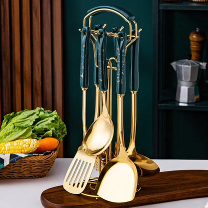 Juego de 7 Utensilios de Cocina de Acero Inoxidable – Resistencia y Elegancia para Tu Cocinahen Tools