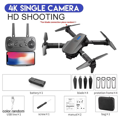 Dron KBDFA 4K con Cámara Dual – Plegable, WiFi FPV, Altitud Estable, Vuelo Inteligente