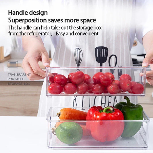 Organibox PET – Set de Cajas Organizadoras Transparente para Refrigerador y Alacena